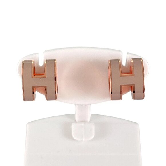 HERMES Pop H Mini H Metal Earring - Picture 1 of 11